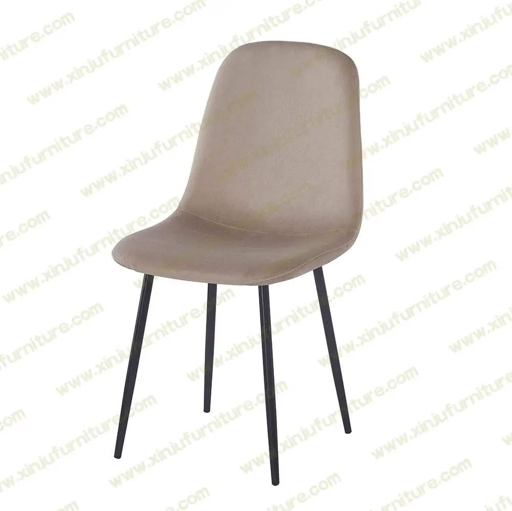 velvet Fabric Simple Upholstered Dining Room Chair Modern Chair