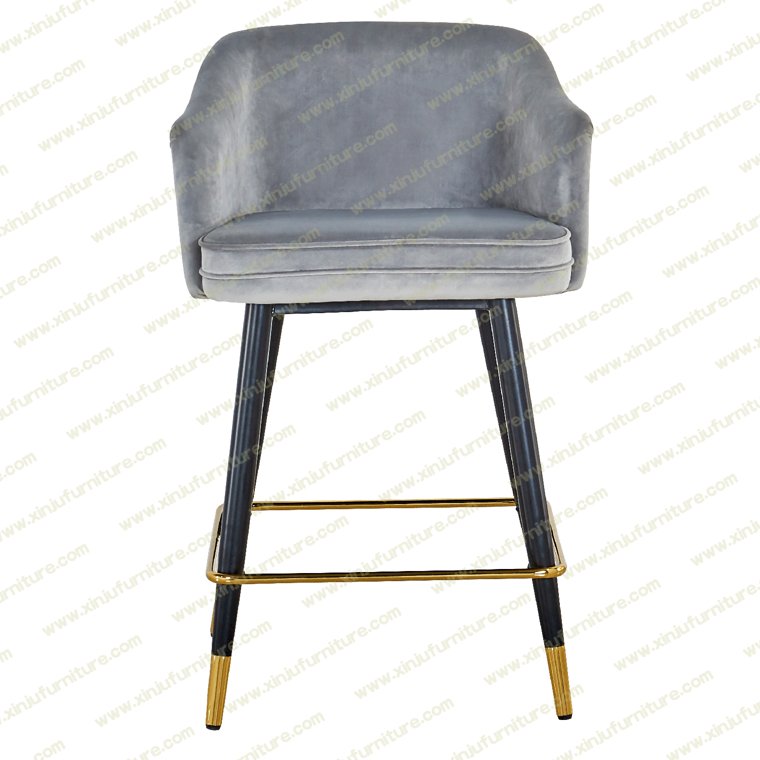 High grade comfortable grey bar chair