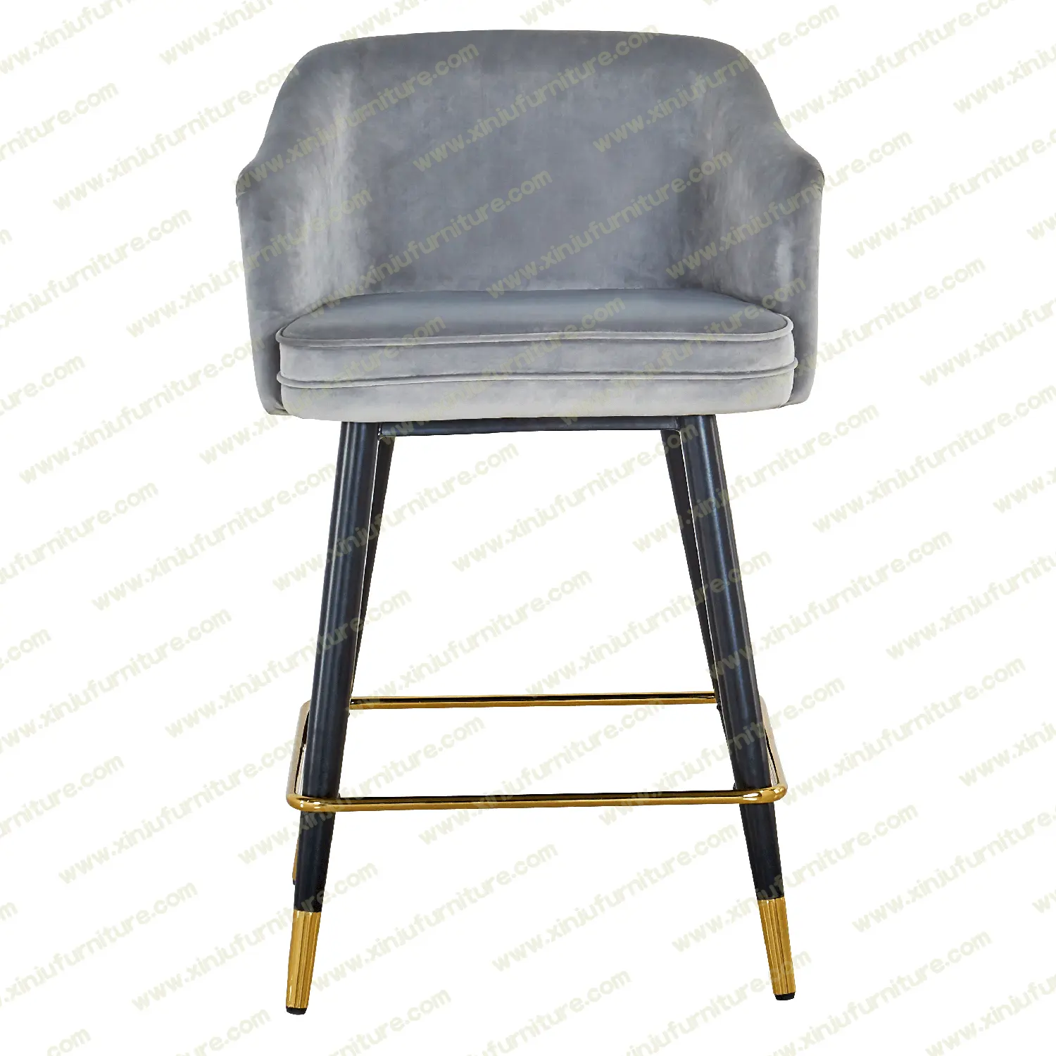 High grade comfortable grey bar chair