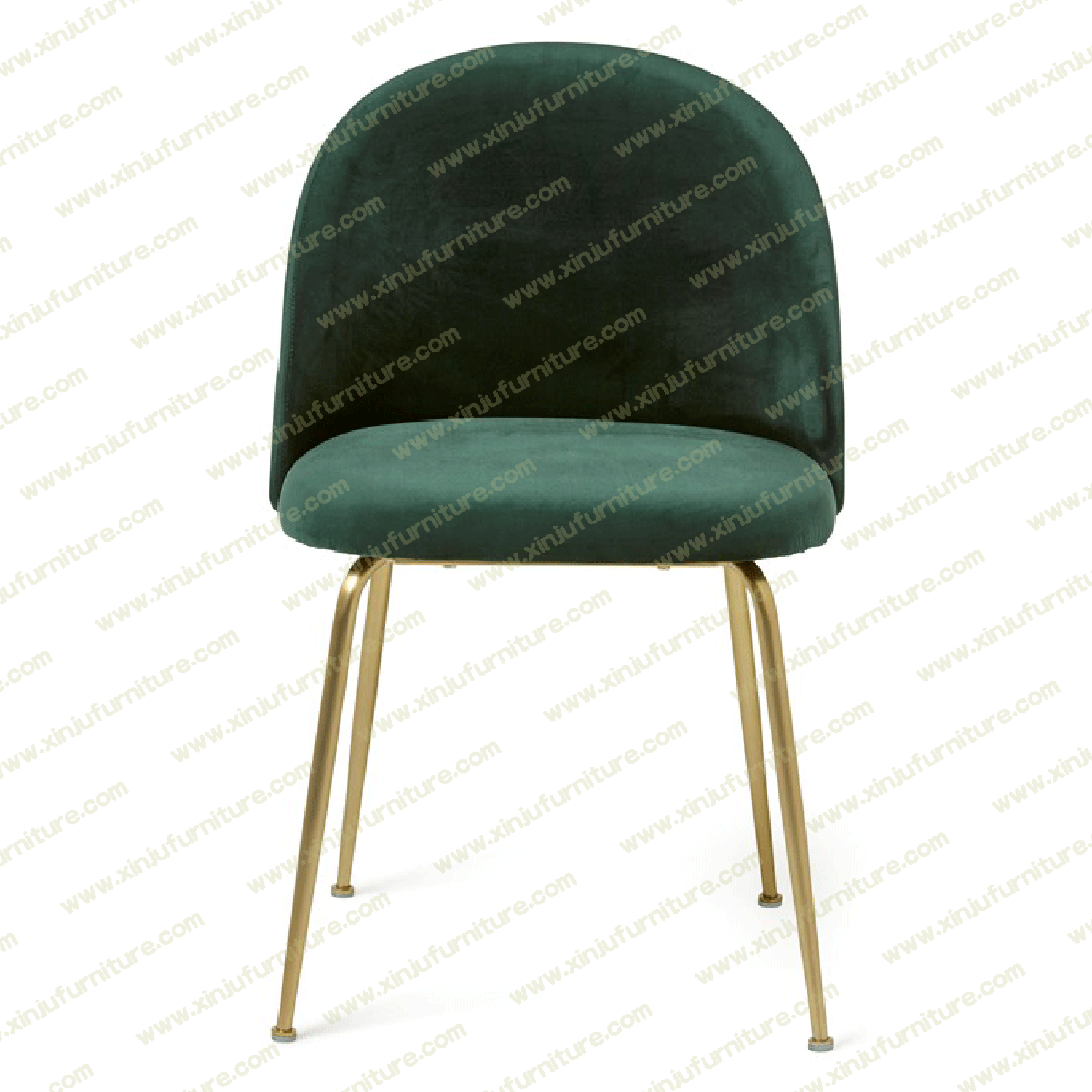Tufted cute colorful dining chair dark green