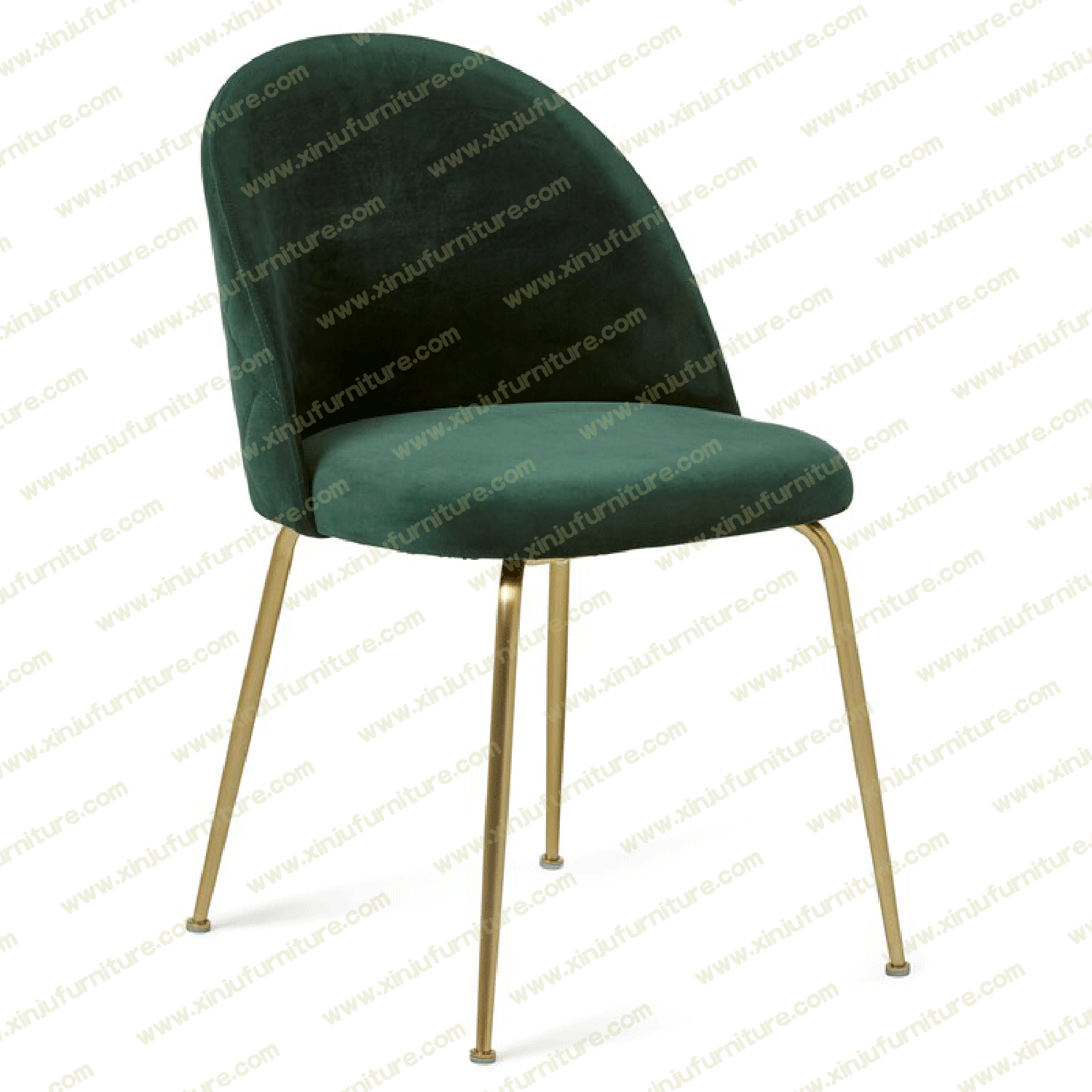 Tufted cute colorful dining chair dark green