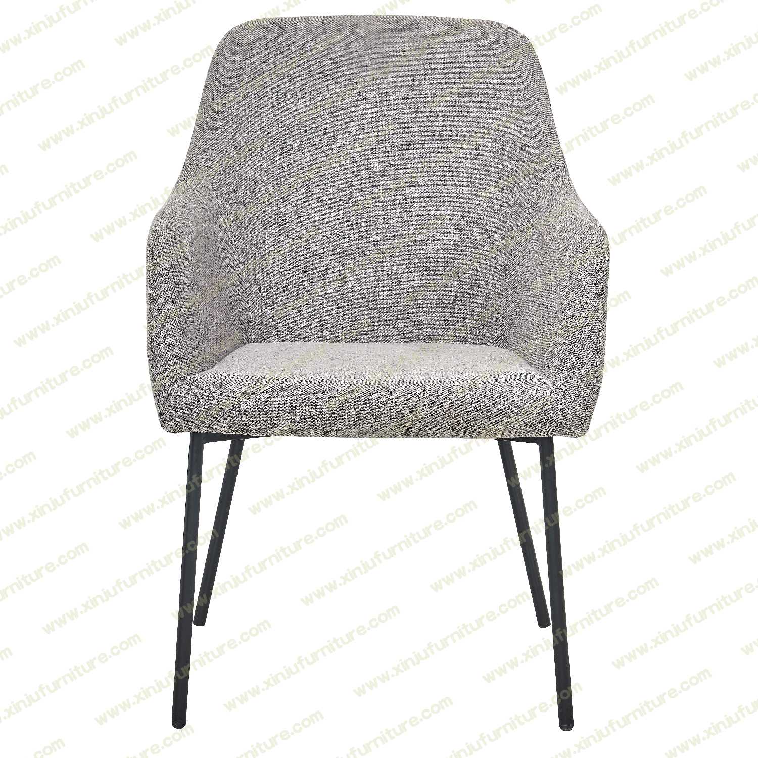 High back deep grey dining chair