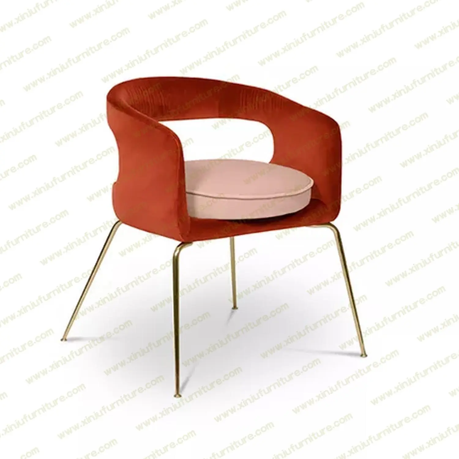 Hollow back design thickened dining chair for restaurant