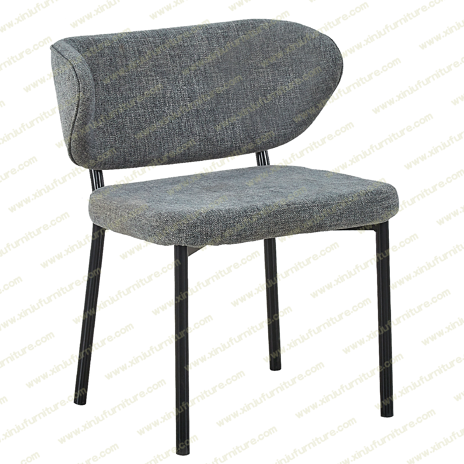 Comfortable backrest dining chair made of cotton and linen