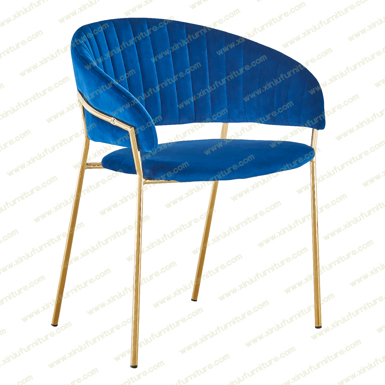 Simple modern dark blue dining chair