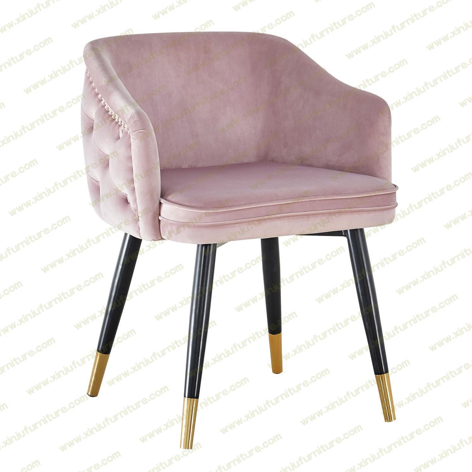 Pink dining chair for high-end household Restaurant