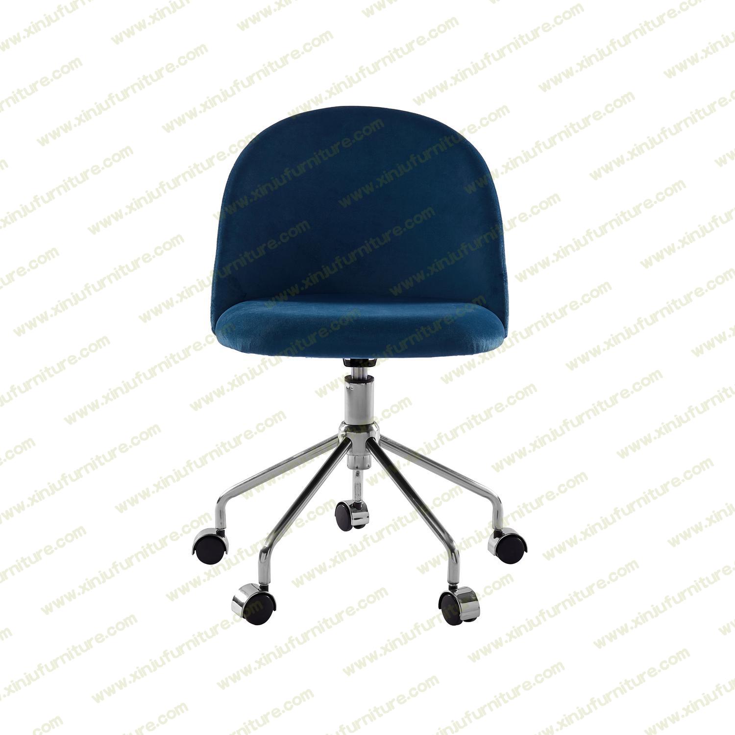 Simple movable tufted Office Chair Blue