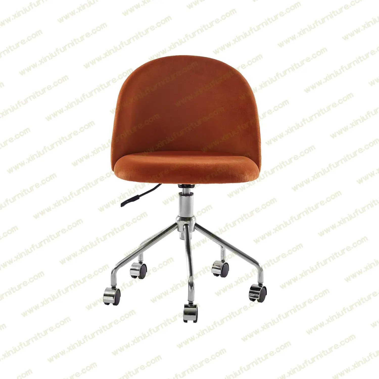 Simple movable tufted office chair light red