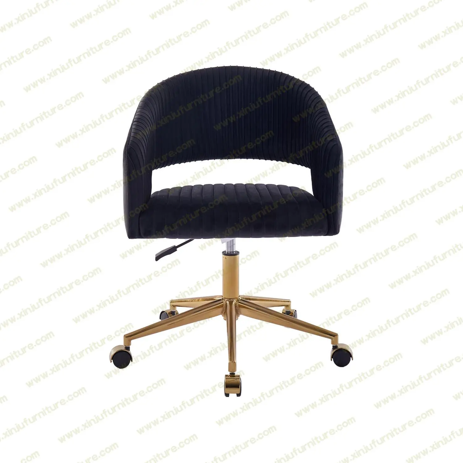 Simple removable tufted office chair Stripe Black
