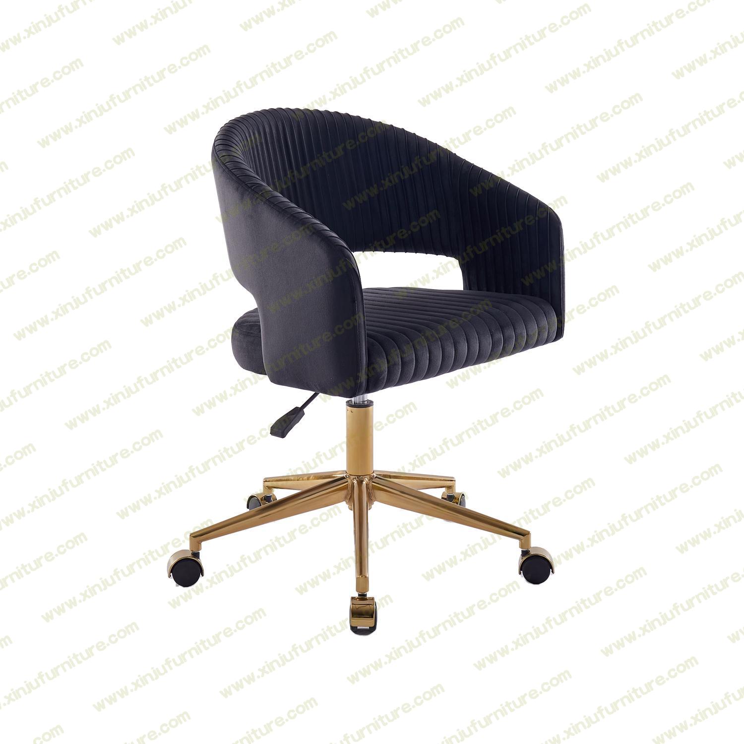 Simple removable tufted office chair Stripe Black
