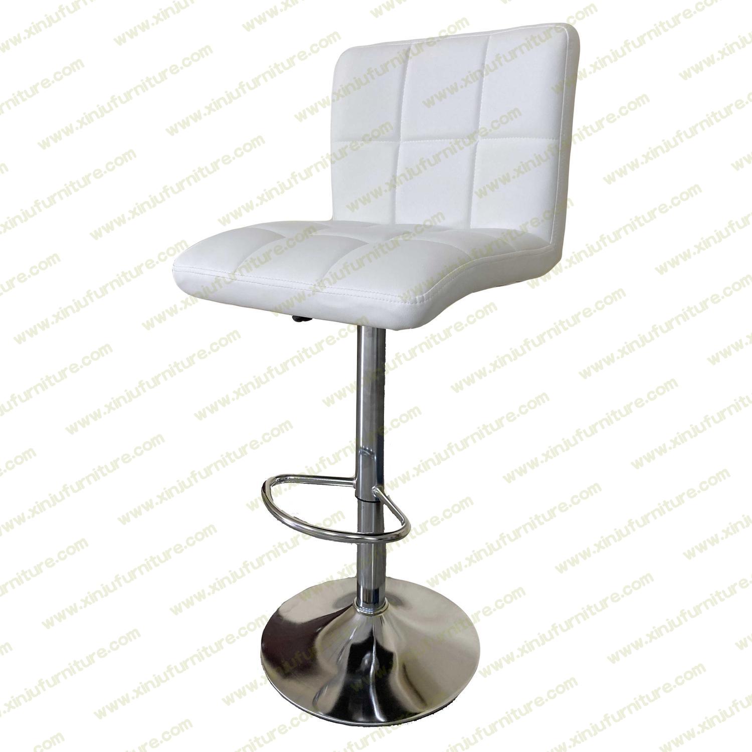 White leather bar chair
