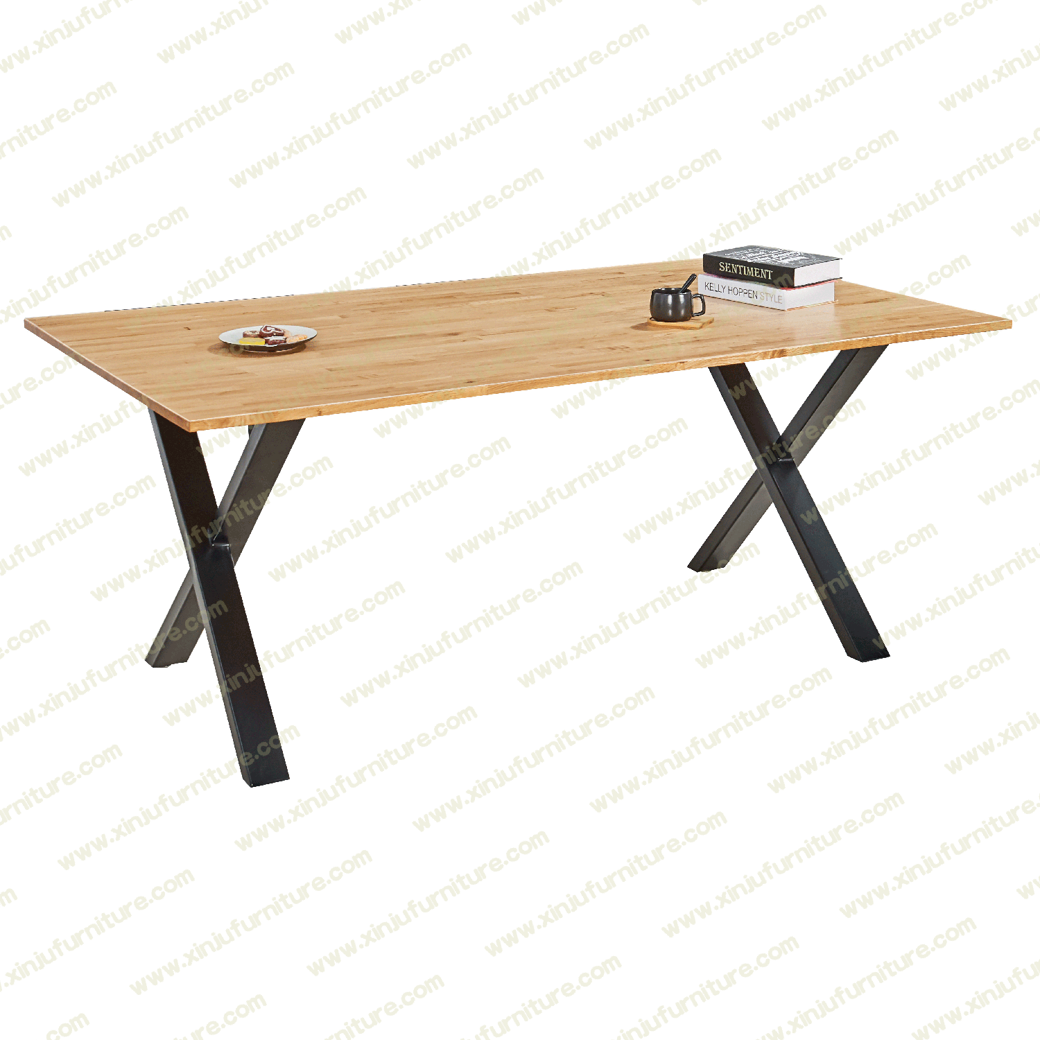 Simple wood grain dining table