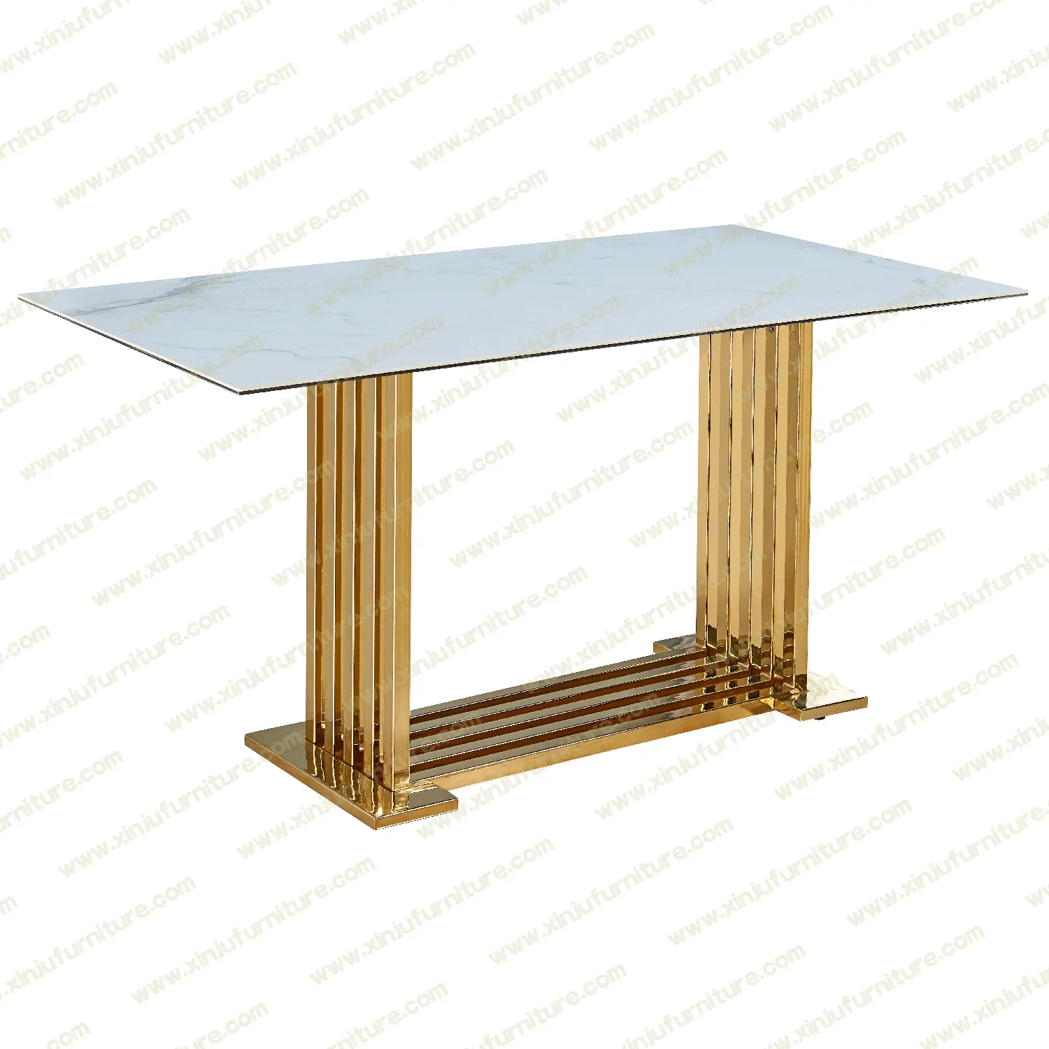 Marble surface of dining table for restaurant