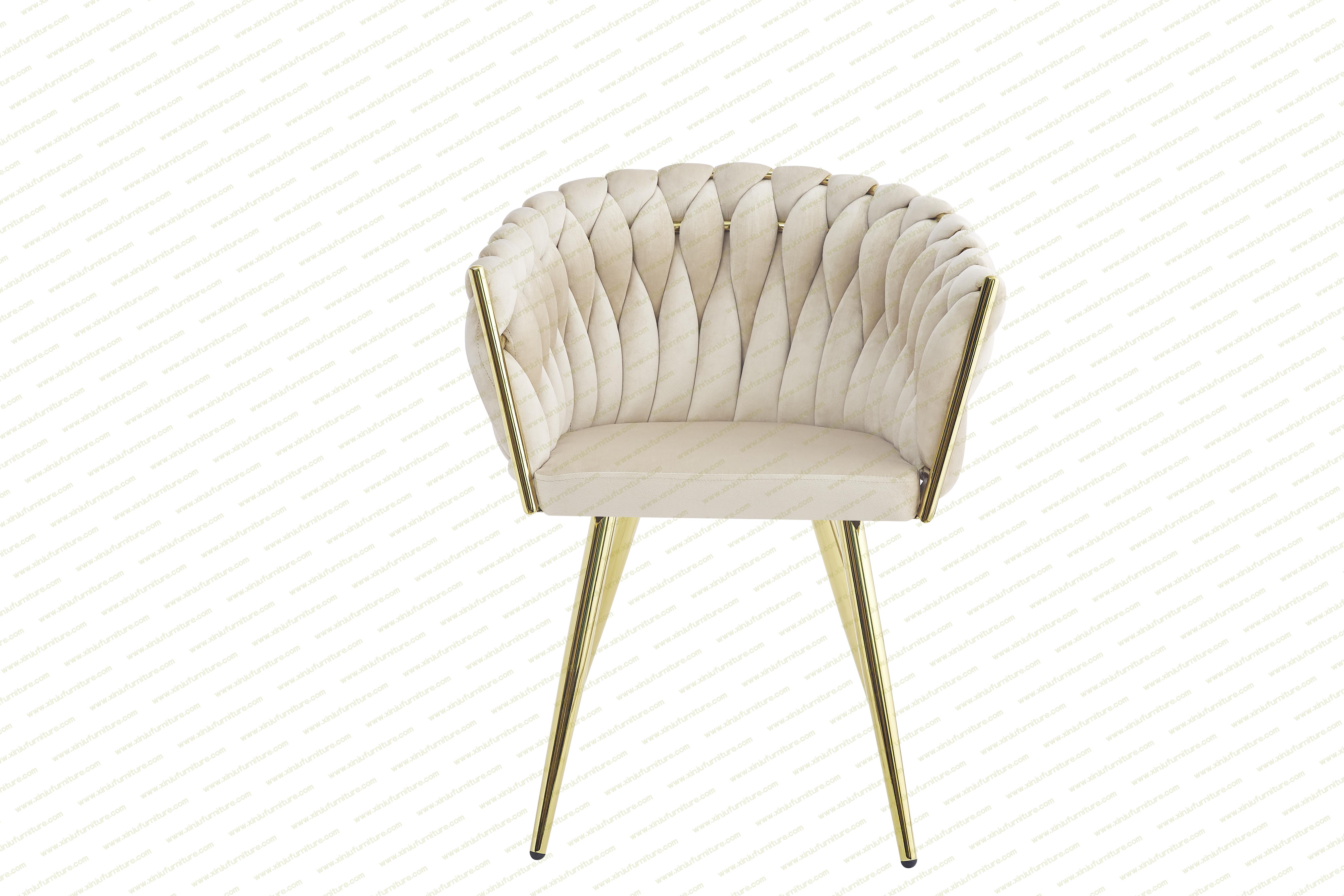 Velvet Dinning Room Furniture Restaurant Modern Luxury Upholstered Soft Fabric Velvet Dining Chairs