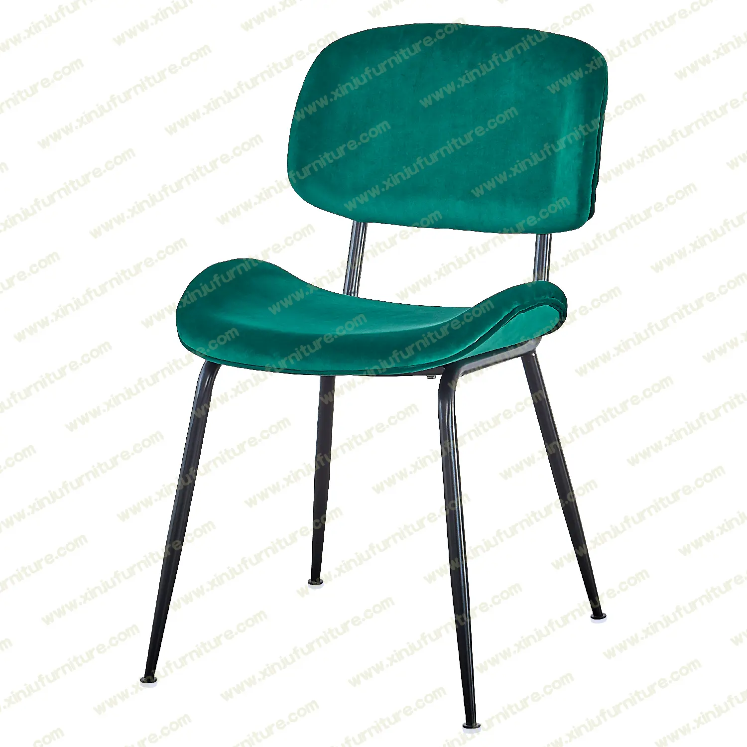 Simple armless dining chair grey