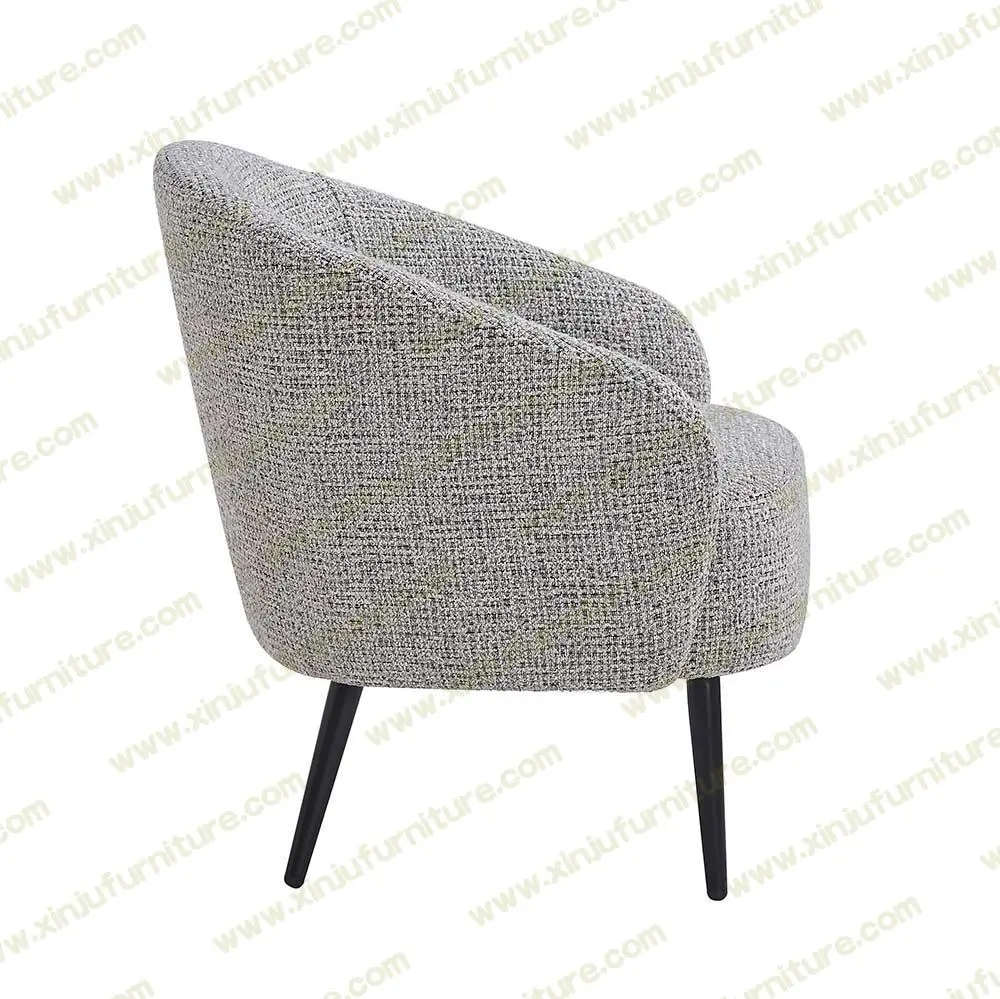Living room Single fabric lounger sofa chair grey