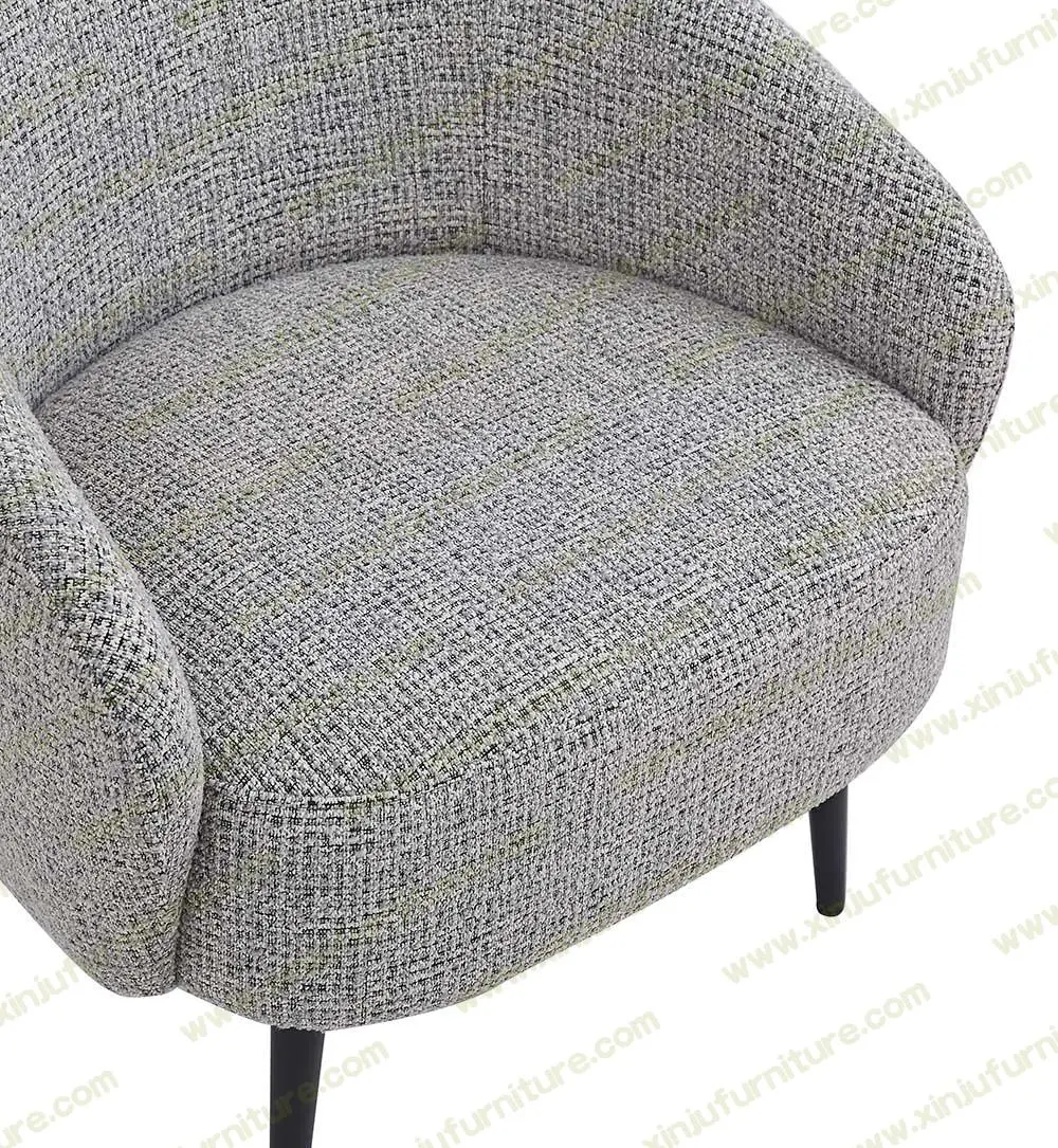 Living room Single fabric lounger sofa chair grey